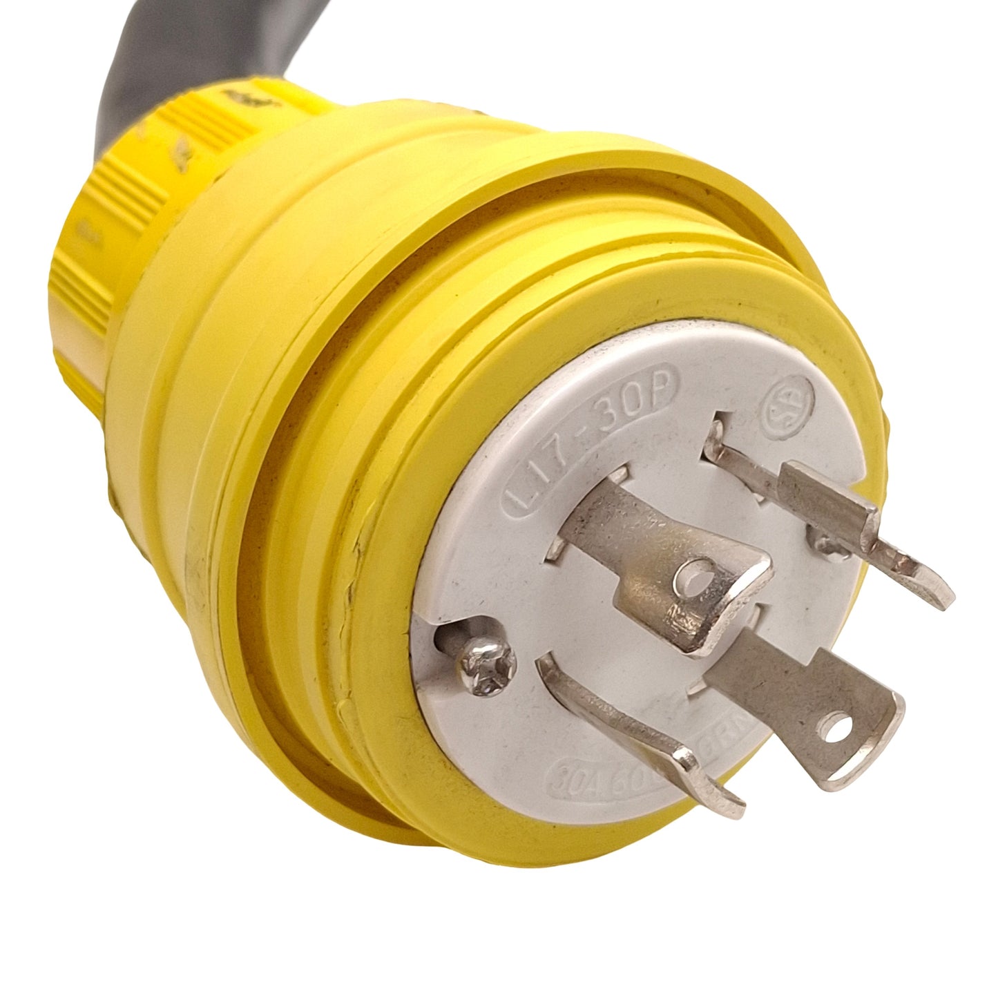 Used Priority Wire P-7K-254013-MSHA Twist-Lock Cable, 3Ø 600VAC 30A, NEMA L17-30, 4ft