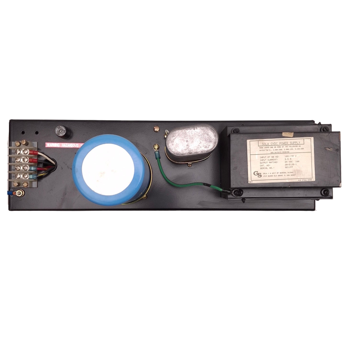 Used SOLA 28-2126-1 CVDC Power Supply 100-130VAC Input, 24VDC @ 10A Output