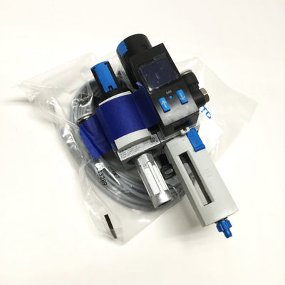 New – Open box Festo MS4N-LFR Air Prep Filter/Regulator w/Pressure Switch & Shut-Off, 1/4" NPT