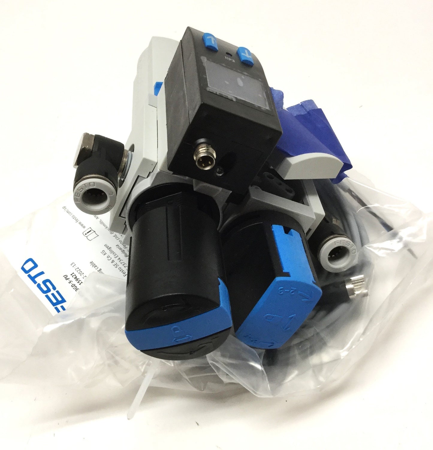 New – Open box Festo MS4N-LFR Air Prep Filter/Regulator w/Pressure Switch & Shut-Off, 1/4" NPT