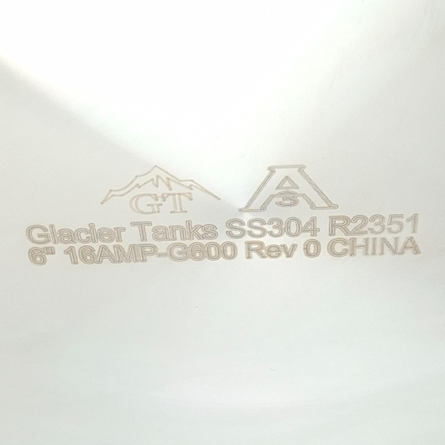 Used Glacier Tanks 16AMP-G600 Tri-Clamp Sanitary End Camp, ø6in x 0.433in, SS304