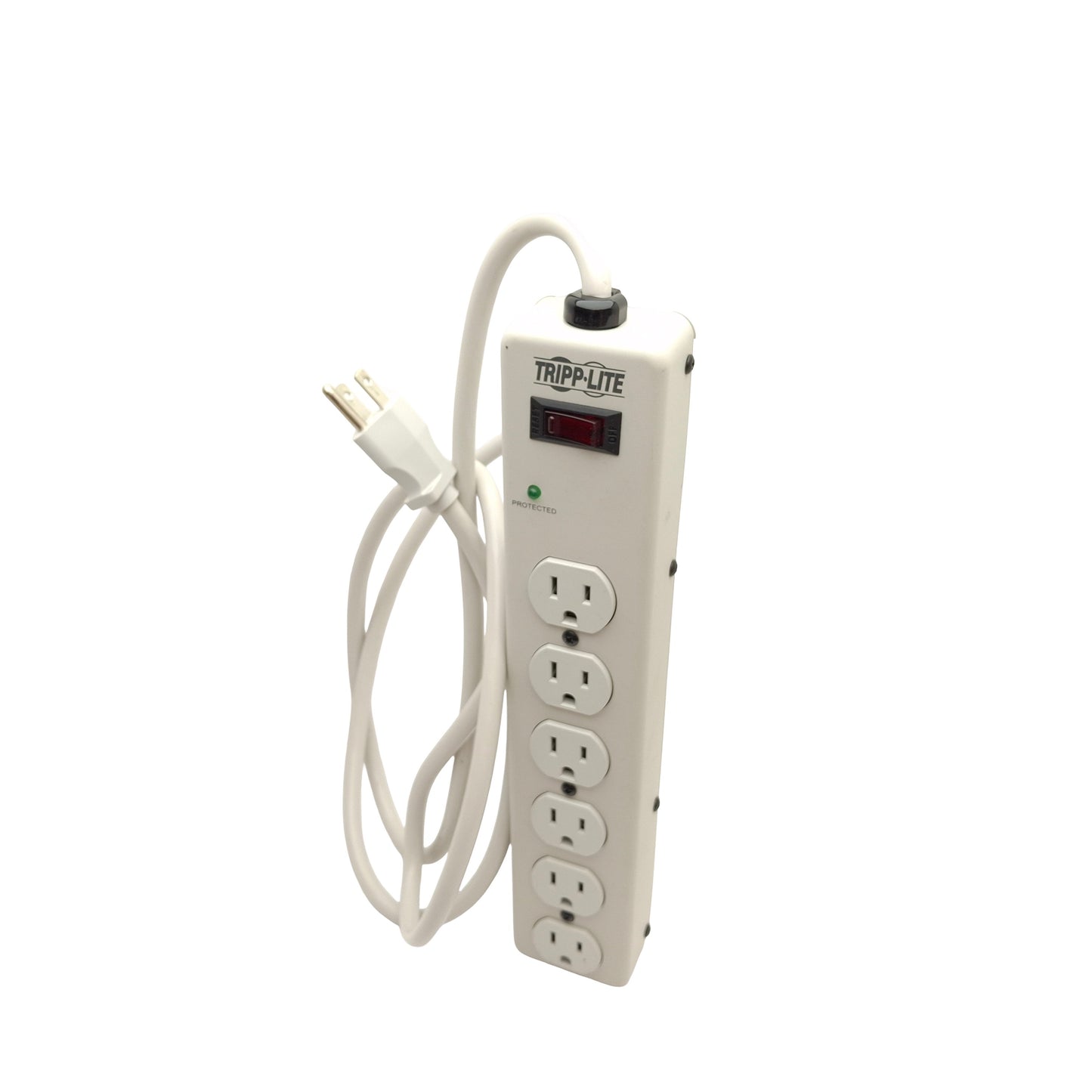 Used Tripp Lite TLM606HJ Surge Protection Power Strip, 6 Foot Cord, 15 AMP 120VAC