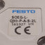 Used Festo 165327 Fiber-Optic Photoelectric Sensor, PNP, 0-120mm, 10-30VDC, 4-Pin M8