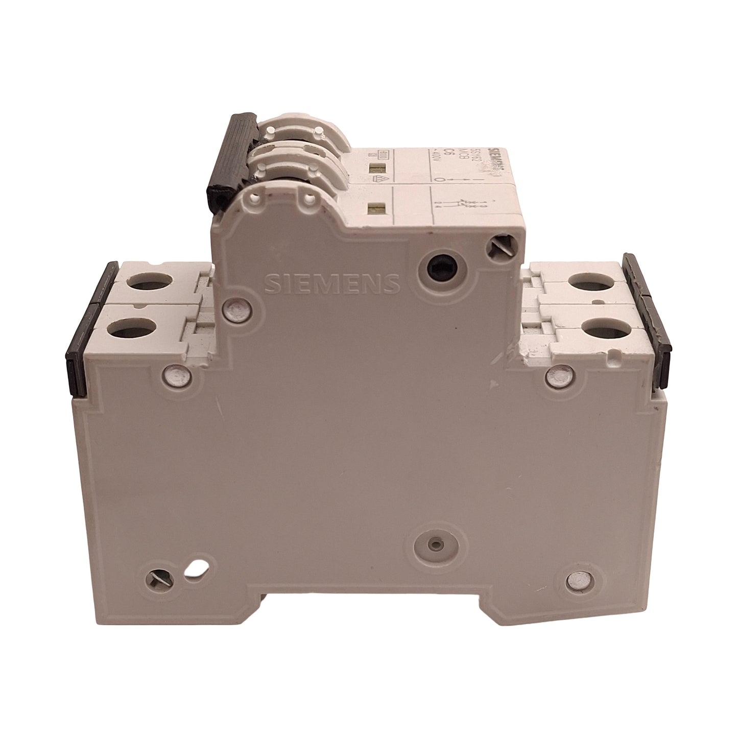Used Siemens 5SY6206-7 Circuit Breaker, 2-Pole, 6A 400VAC, C-Curve, DIN Rail