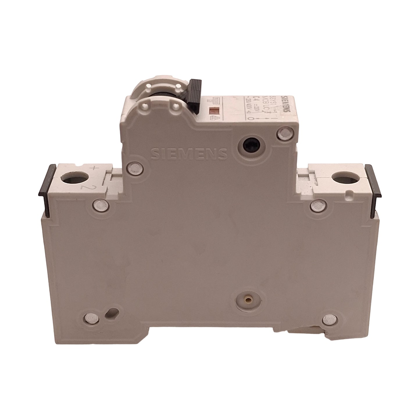 Used Siemens 5SY5104-7 Circuit Breaker, 1-Pole, 4A 230/400VAC, C-Curve, DIN Rail