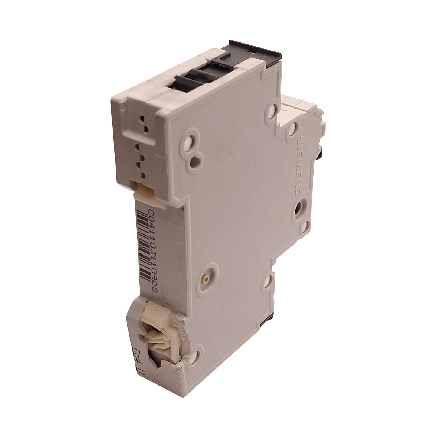 Used Siemens 5SY5104-7 Circuit Breaker, 1-Pole, 4A 230/400VAC, C-Curve, DIN Rail