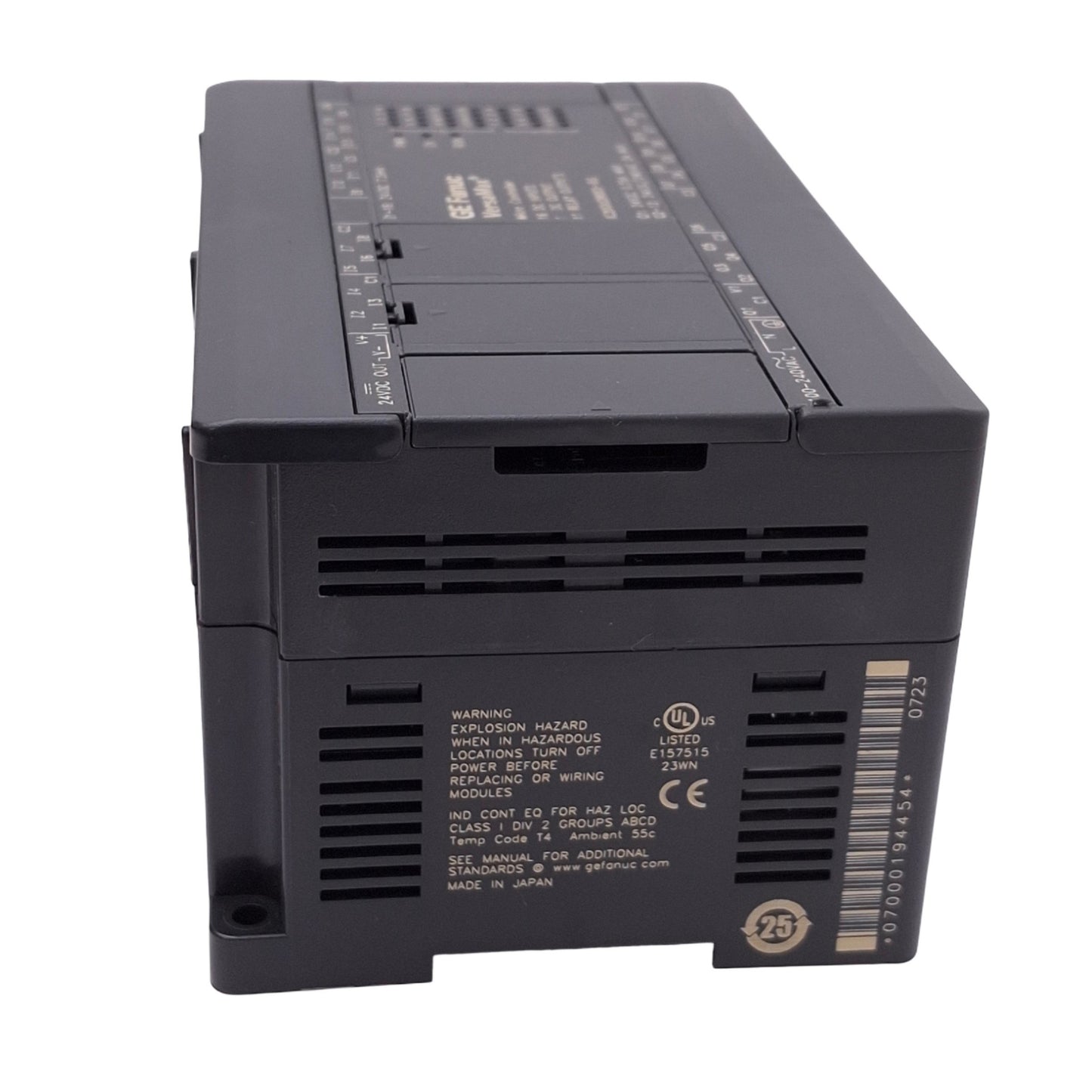 Used GE Fanuc IC200UDR005-BG VersaMax Micro PLC Controller, 100-240VAC, 24VDC/Relay