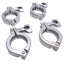 Used Lot of 4 3A Stainless Steel Tri-Clamp Sanitary Fitting, Size: 1-1/2in