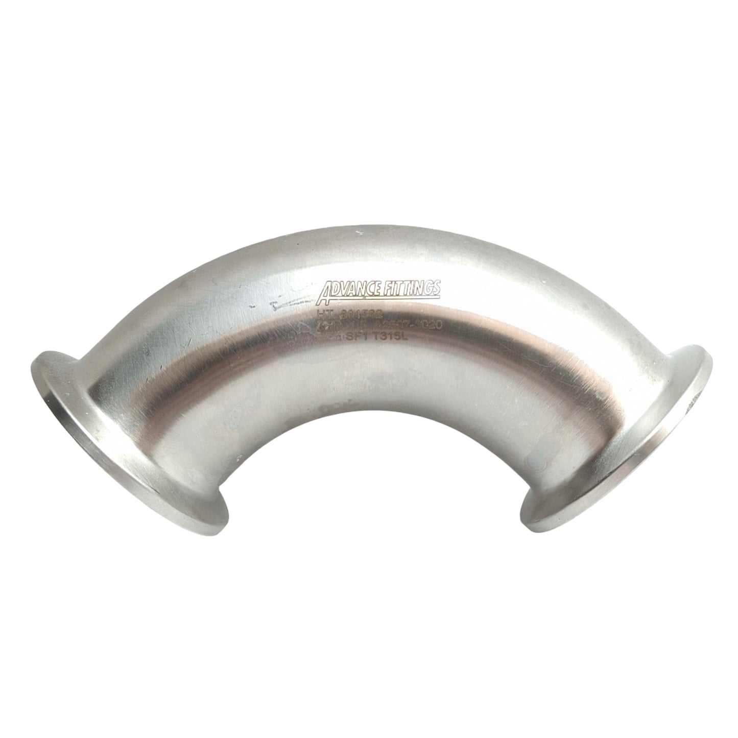 Used Advanced Fittings A2CMP-1.5-PL-316L Sanitary Elbow, 1-1/2in Triclamp, 316LSS SF1