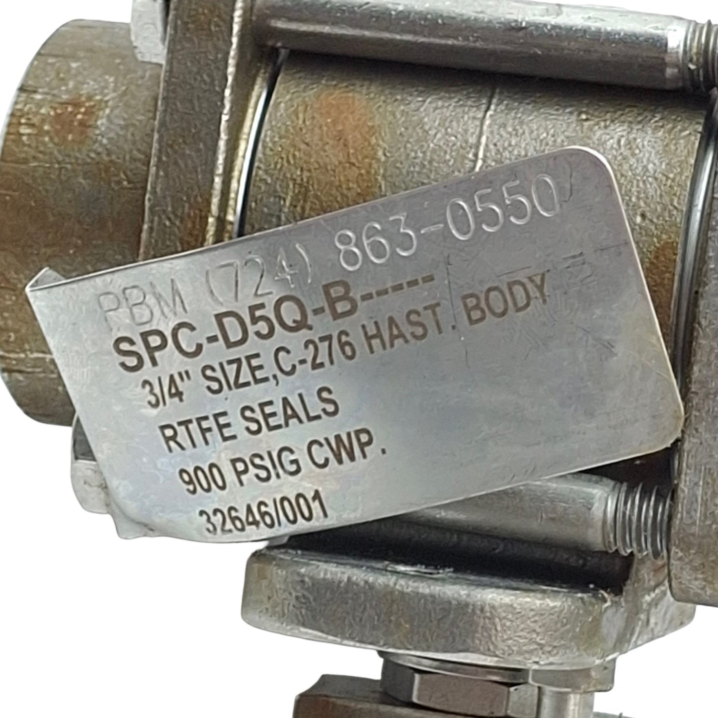Used IMI PBM SPC-D5Q-B Three Piece Ball Valve, 3/4 Size, Ext Sch 40 Butt Weld