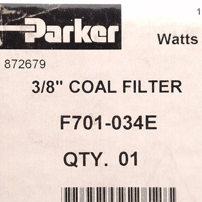 New Parker F701-034E Pneumatic Coalescing Filter, 0.1µm, 250PSI, 48SCFM, 3/8in NPT