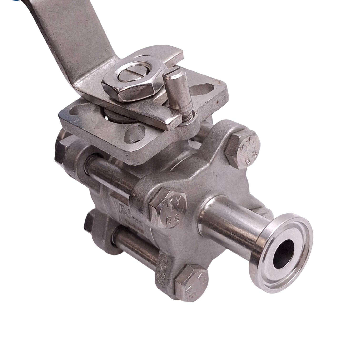 Used Bradford Dixon 1/2"-CF8M 1000WOG SS Ball Valve, 1/2in Tri-Clamp, 1000psi Max