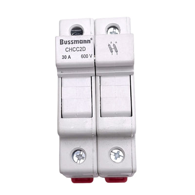 Used Eaton Bussmann CHCC2D Midget Fuse Holder, 2-Pole, Class CC, 600V 30A Max