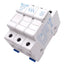 Used Ferraz Shawmut USM3 Midget Fuse Holder, 3-Pole, 10x38mm, 800VAC 30A Max