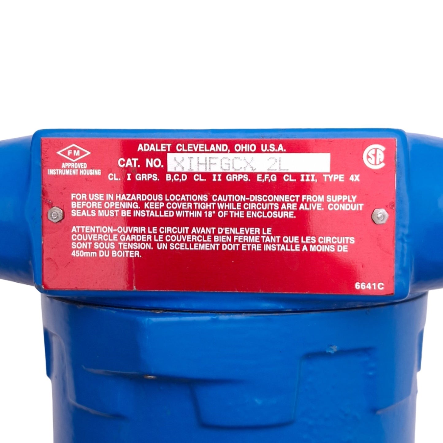 Used DEVAR 18-LPIX-WT Explosion Proof Indicator, 3-1/2 Digit, 4-20mA In, 1/2in NPT