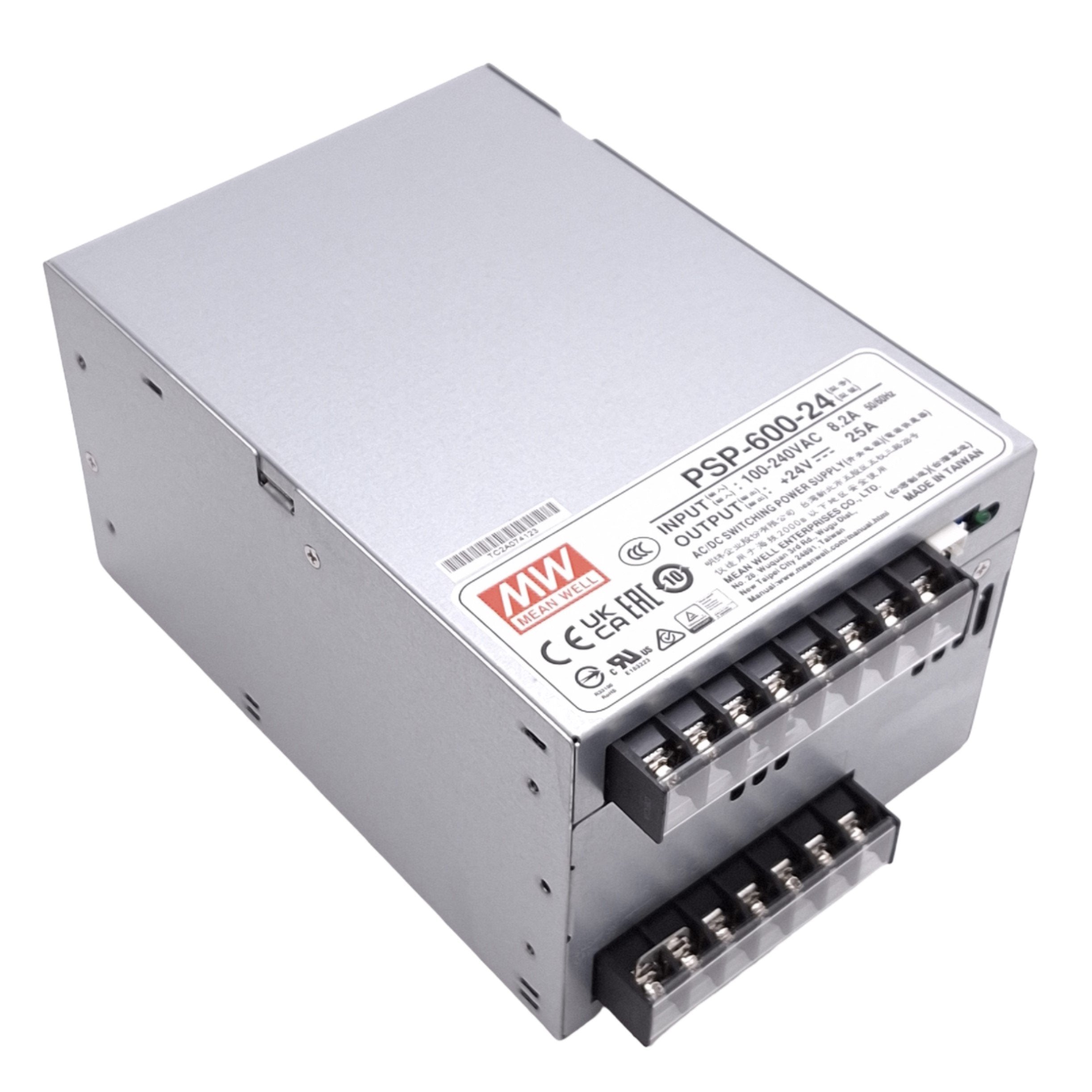 Meanwell PSP-600-24 Power Supply, 100-240VAC In, 24VDC 25A Out, 600W M ...