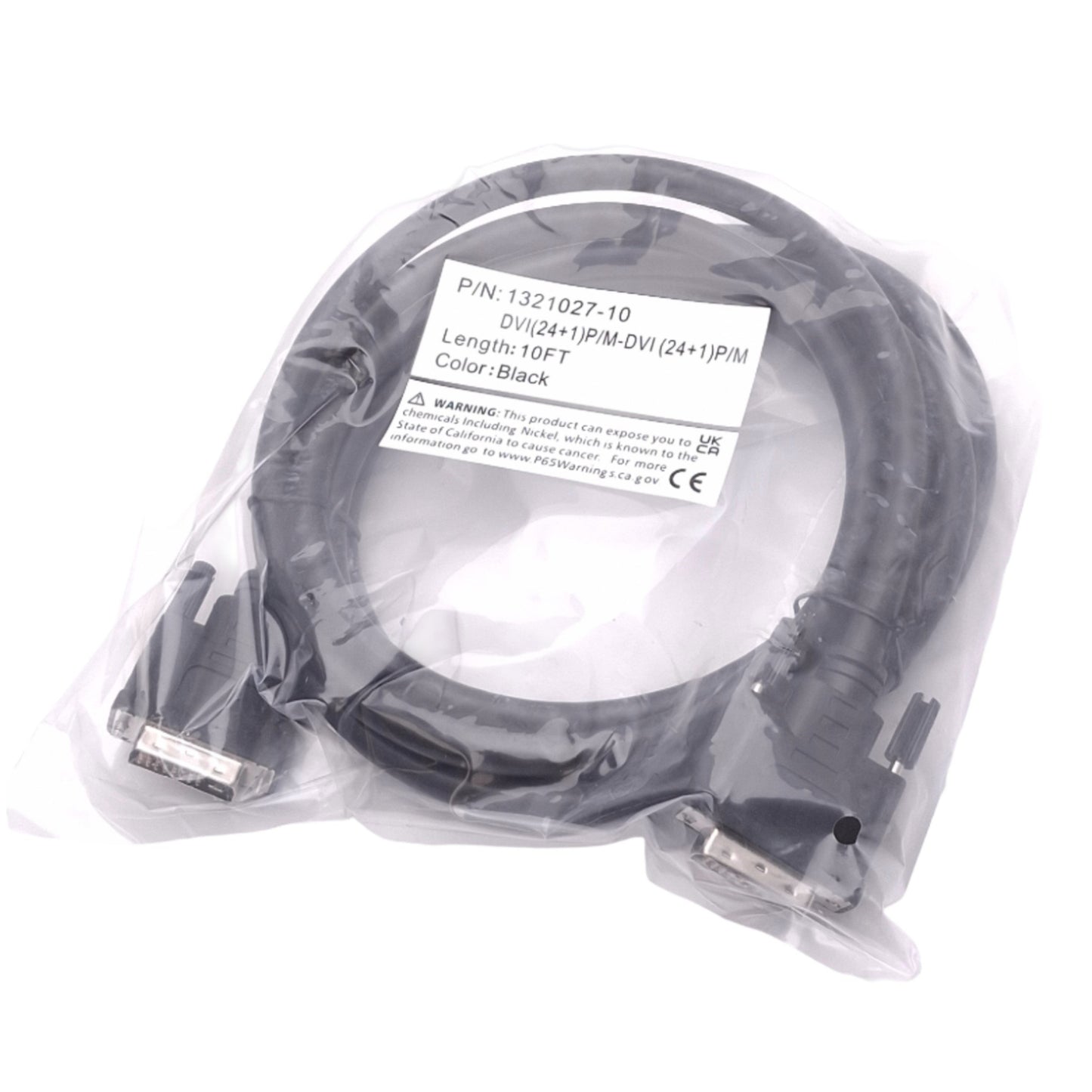 New Qualtek 1321027-10 Dual Link Video Cable, DVI-D (24+1) Male, 10ft Length