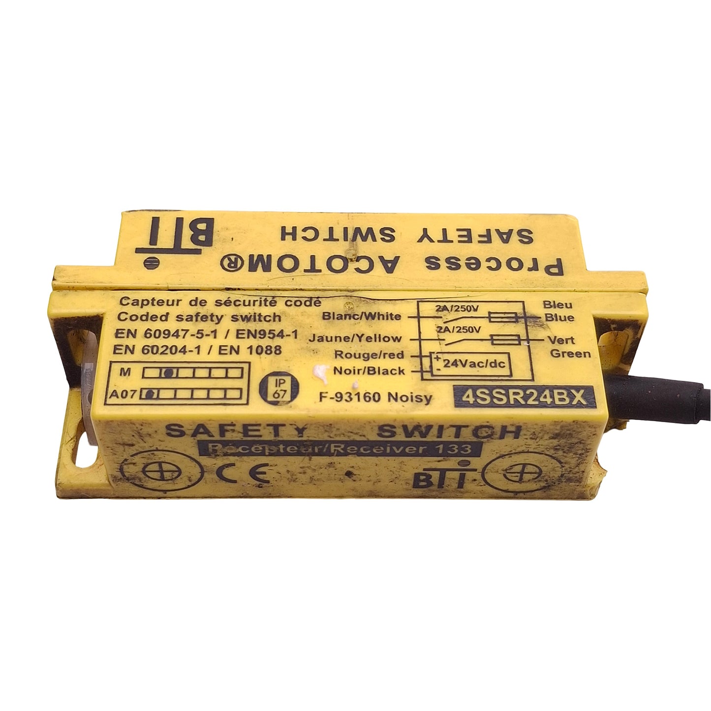 Used Comitronic-BTI 4SSR24BX Solid-State Safety Switch, 2NO, 24VAC/DC 45mA, 8mm Range