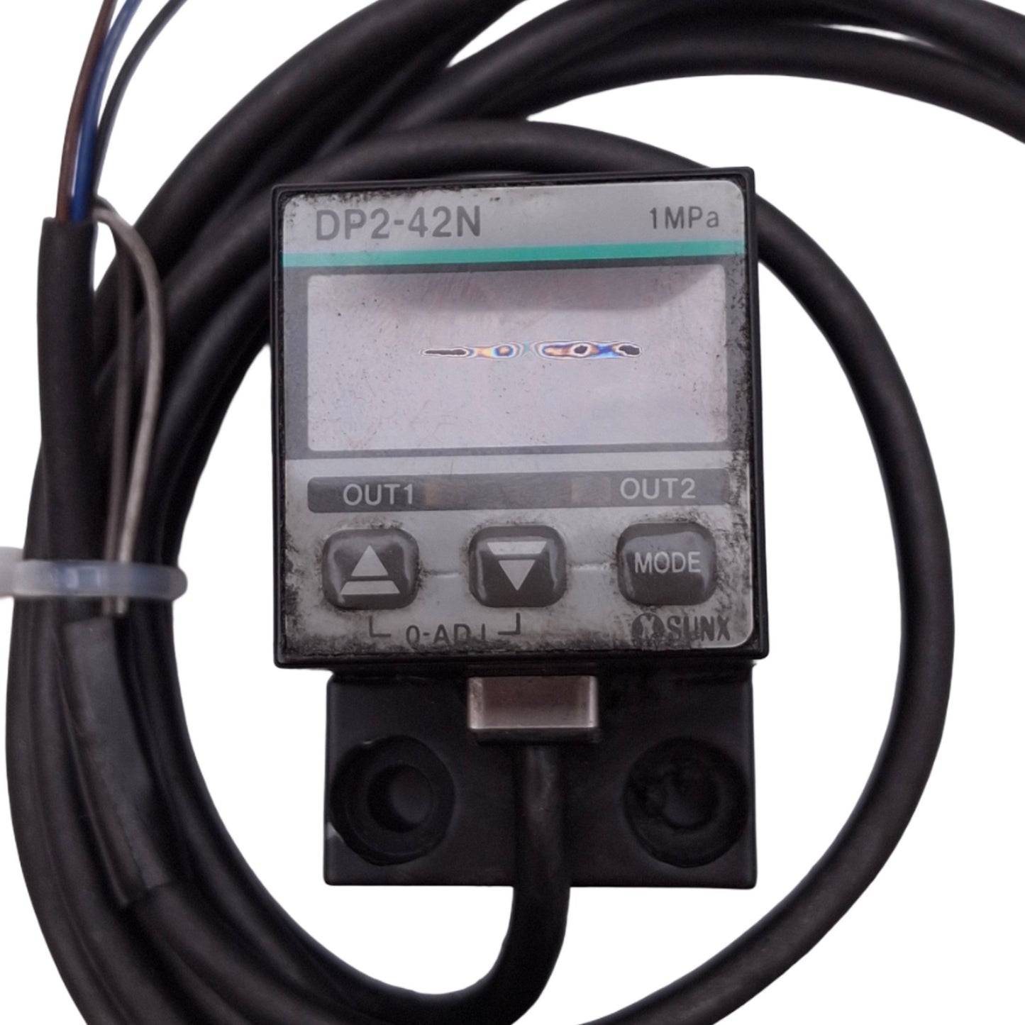 Used Panasonic DP2-42N SUNX Digital Pressure Sensor, 12-24VDC, NPN 1-5VDC, 1.0MPa Max