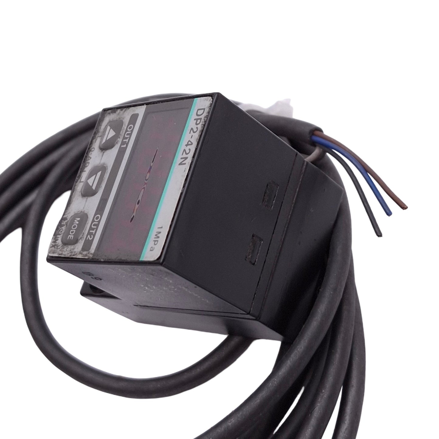 Used Panasonic DP2-42N SUNX Digital Pressure Sensor, 12-24VDC, NPN 1-5VDC, 1.0MPa Max