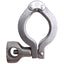 Used Lot of 4 Tri-Clover SS Hinged Double Pin Tri-Clamp Sanitary Fitting 1-1/2in