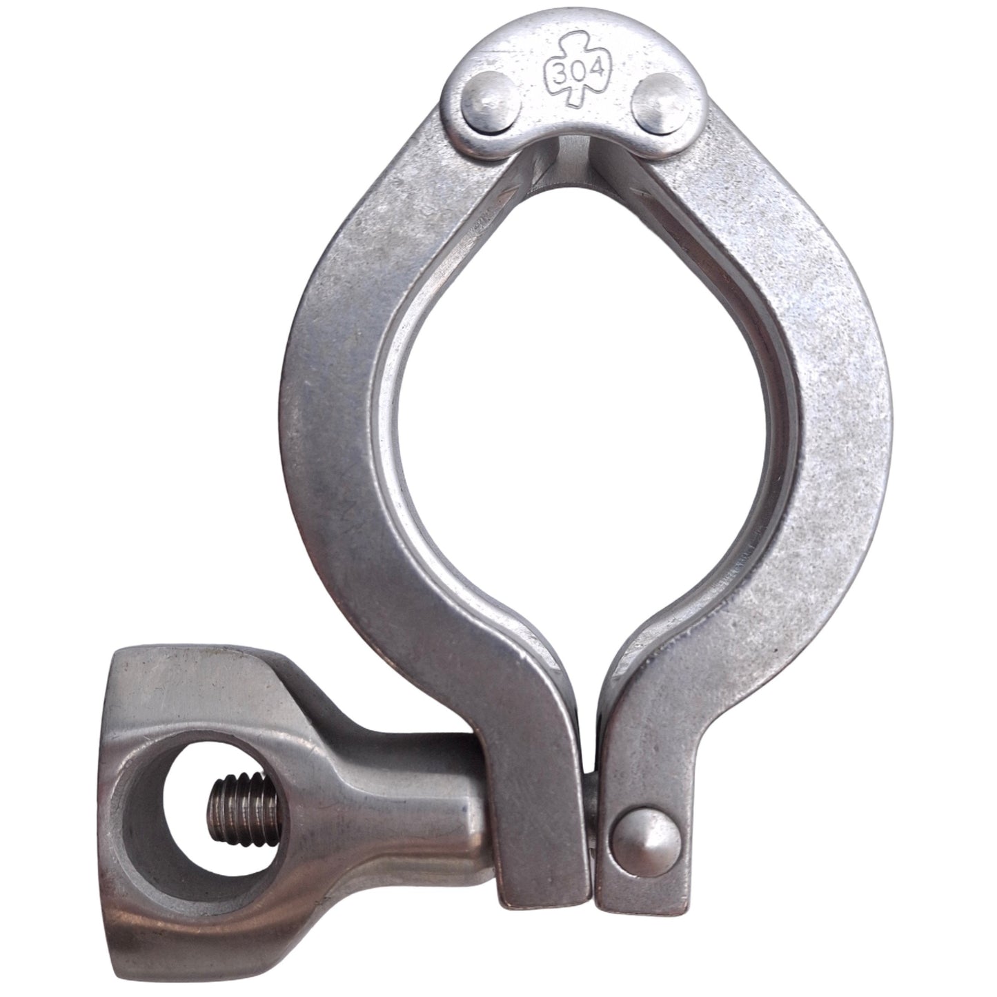 Used Lot of 4 Tri-Clover SS Hinged Double Pin Tri-Clamp Sanitary Fitting 1-1/2in