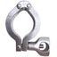 Used Lot of 4 Tri-Clover SS Hinged Double Pin Tri-Clamp Sanitary Fitting 1-1/2in