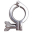 Used Lot of 4 Stainless Steel Tri-Clamp Sanitary Fitting, Size: 1-1/2in