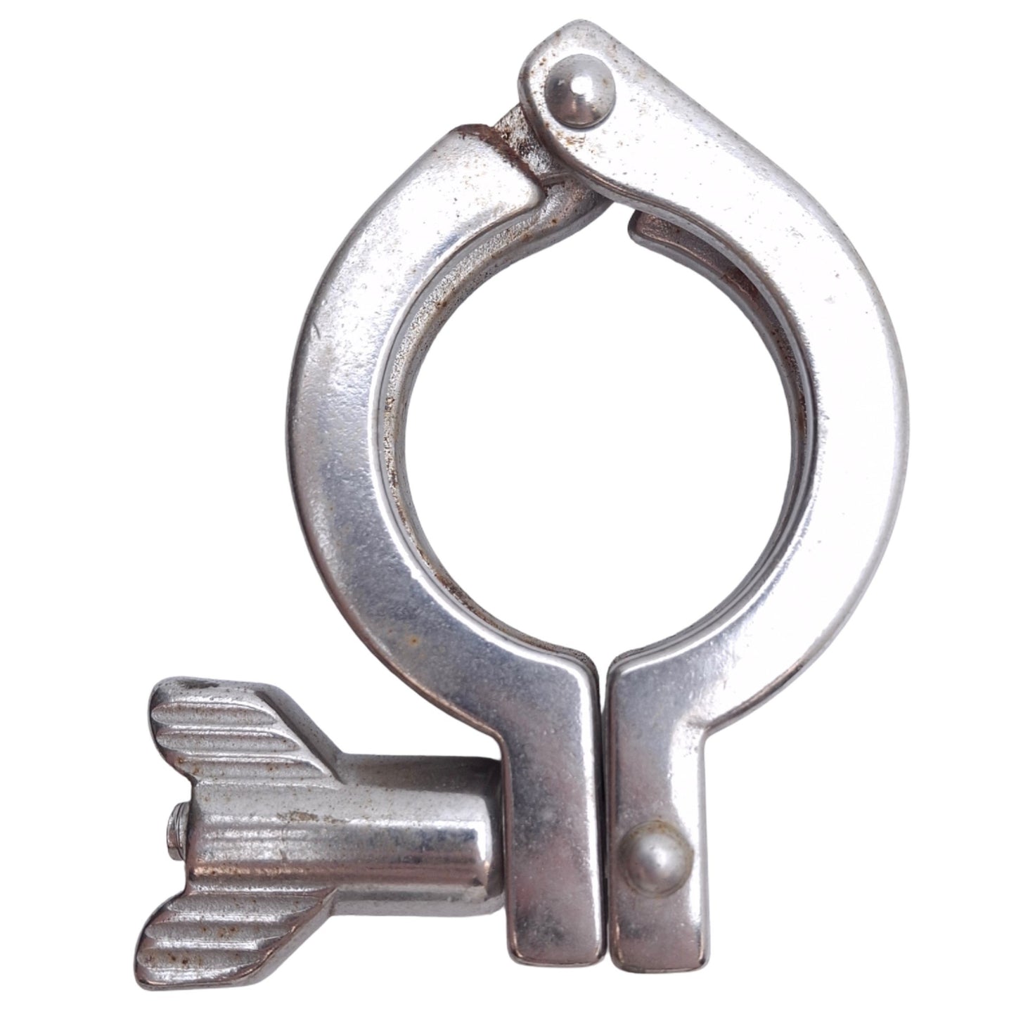 Used Lot of 4 Stainless Steel Tri-Clamp Sanitary Fitting, Size: 1-1/2in