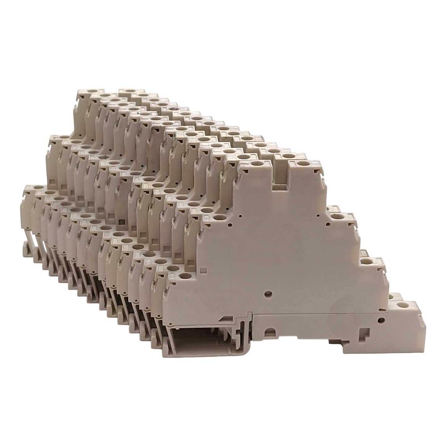 Used Lot of 15 Entrelec D4/6.T3 Triple Deck Feed Through Terminal Block 6mm 500V 32A