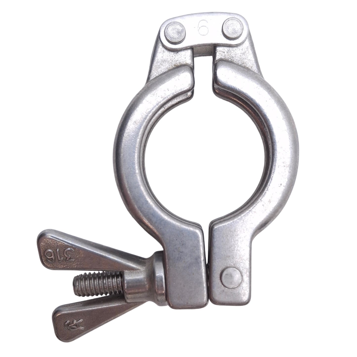 Used Lot of 4 AclHygienic Stainless Steel Hinged Tri-Clamp Sanitary Fitting 1-1/2in