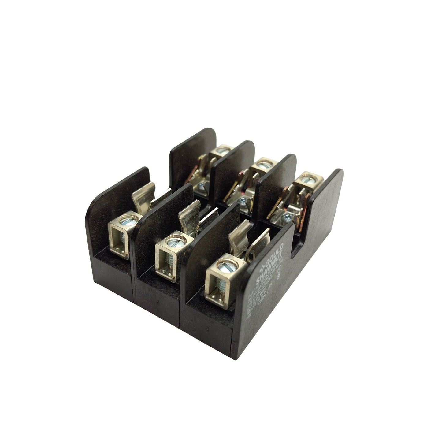 Used Gould Shawmut 30353R Open Fuse Block, 30AMP, 30AMP/600V, Class CC, 3 Pole