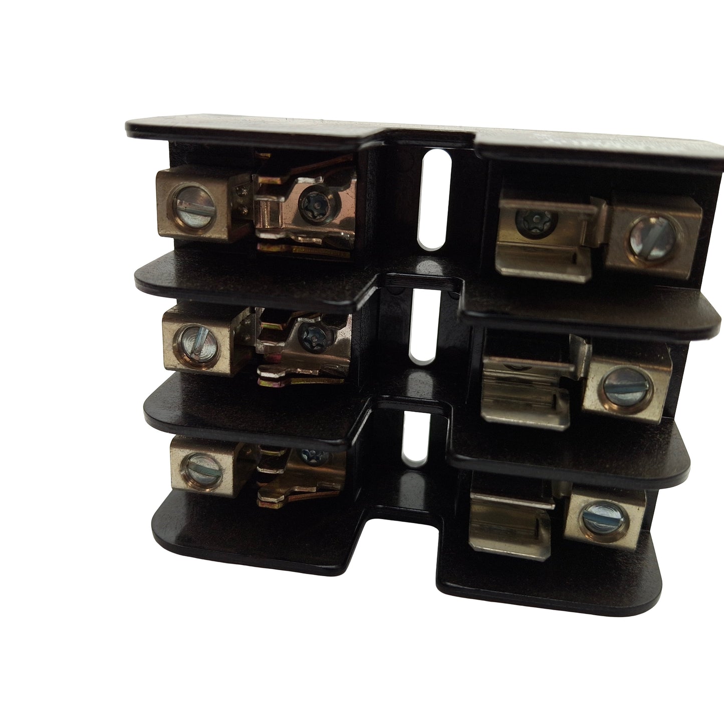 Used Gould Shawmut 30353R Open Fuse Block, 30AMP, 30AMP/600V, Class CC, 3 Pole