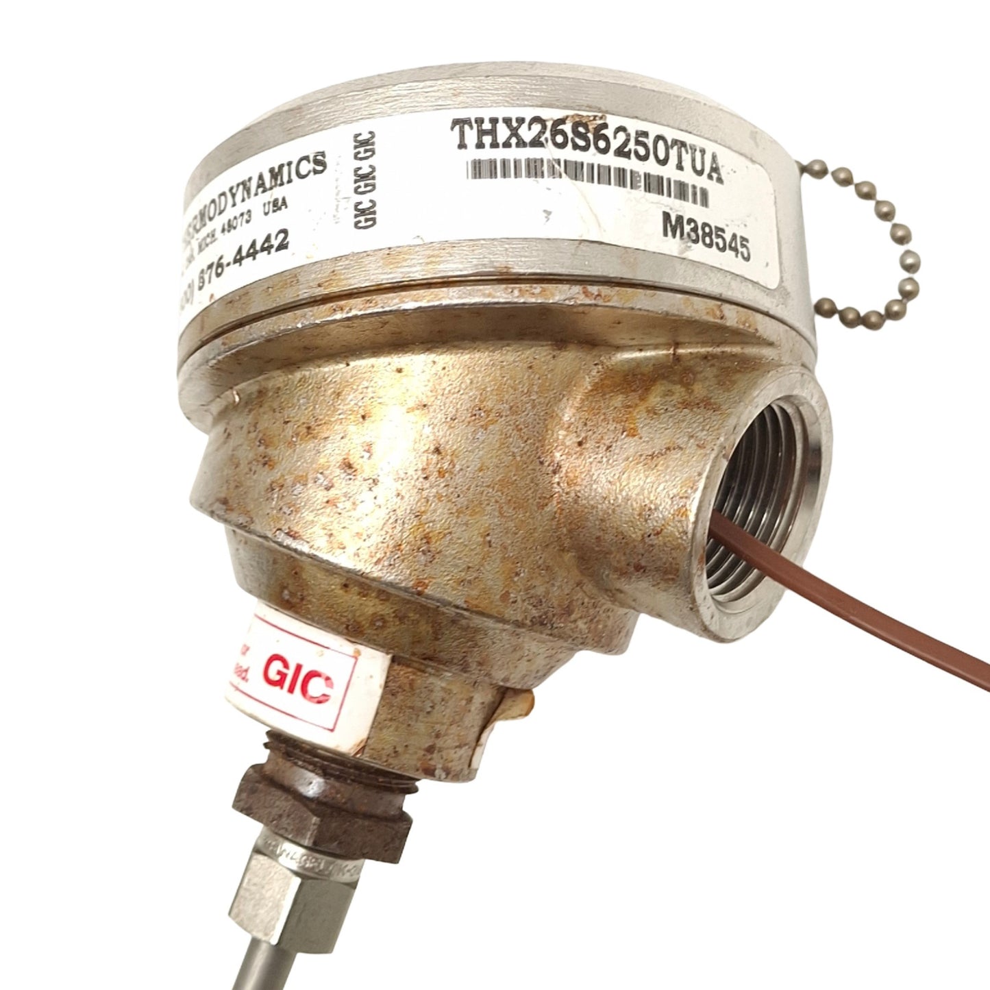 Used GIC Thermodynamics THX26S6250TUA Thermocouple ø1/4in x 26in Sheath, Type T