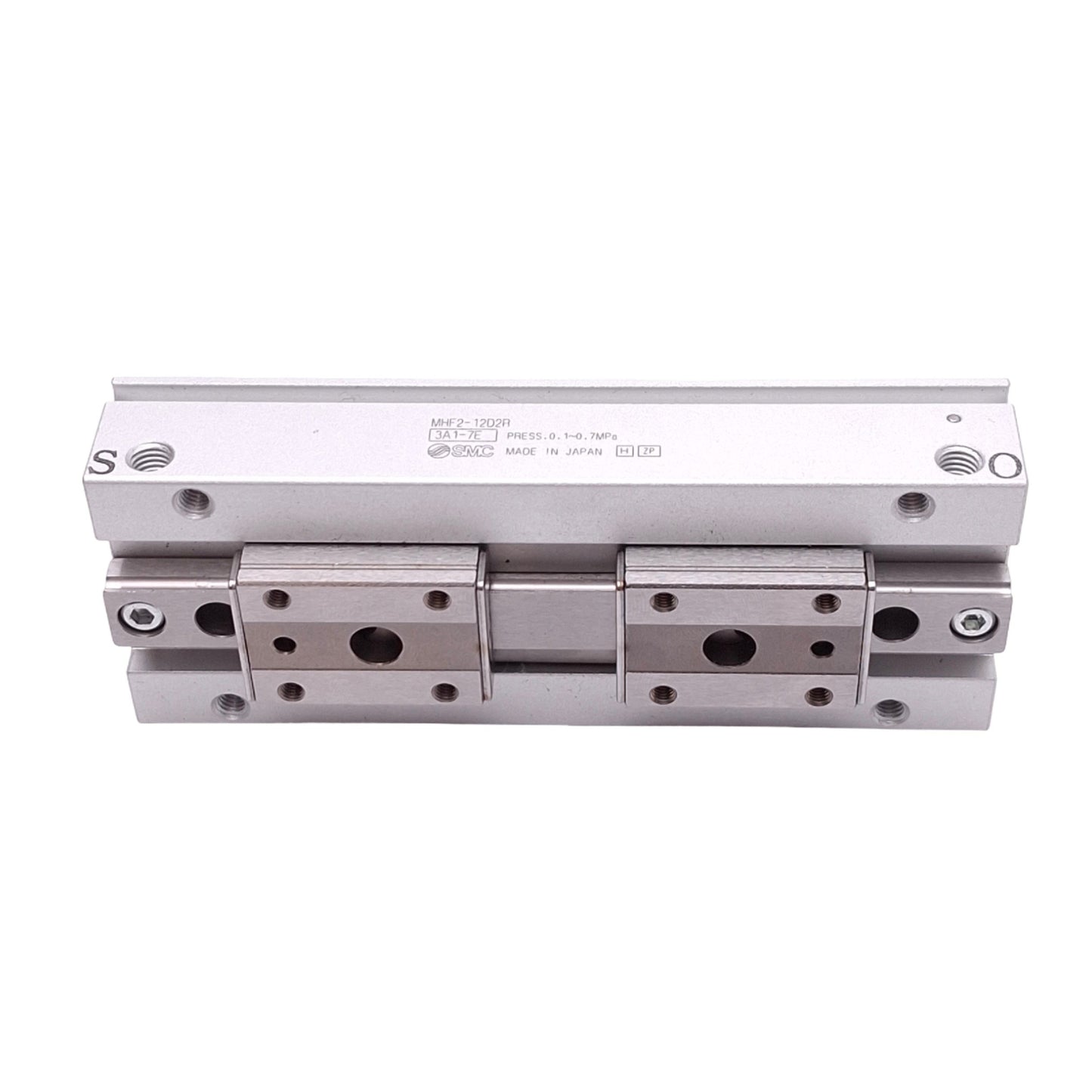Used SMC MHF2-12D2R 3A1-7E Low Profile Pneumatic Gripper, ø12mm Bore, M5, 0.7MPa Max
