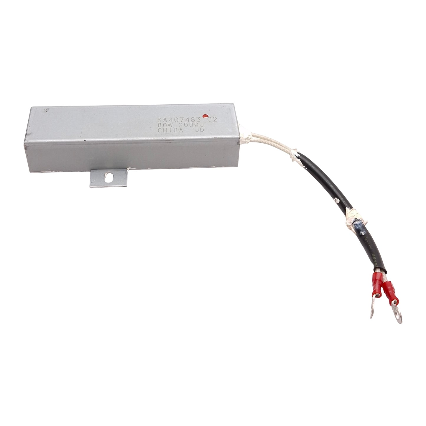 Used Chiba SA407483 Fixed Resistor, 80W Capacity, 200Ω Resistance, 4.5in x 1.25in