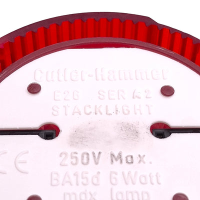 Used Cutler-Hammer E26B2V2 LED Tower Stacklight, Red, Incandescent, 24VDC Lamp