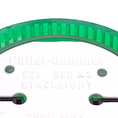 Used Cutler-Hammer E26B3V2 LED Tower Stacklight, Green, Incandescent, 24VDC Lamp