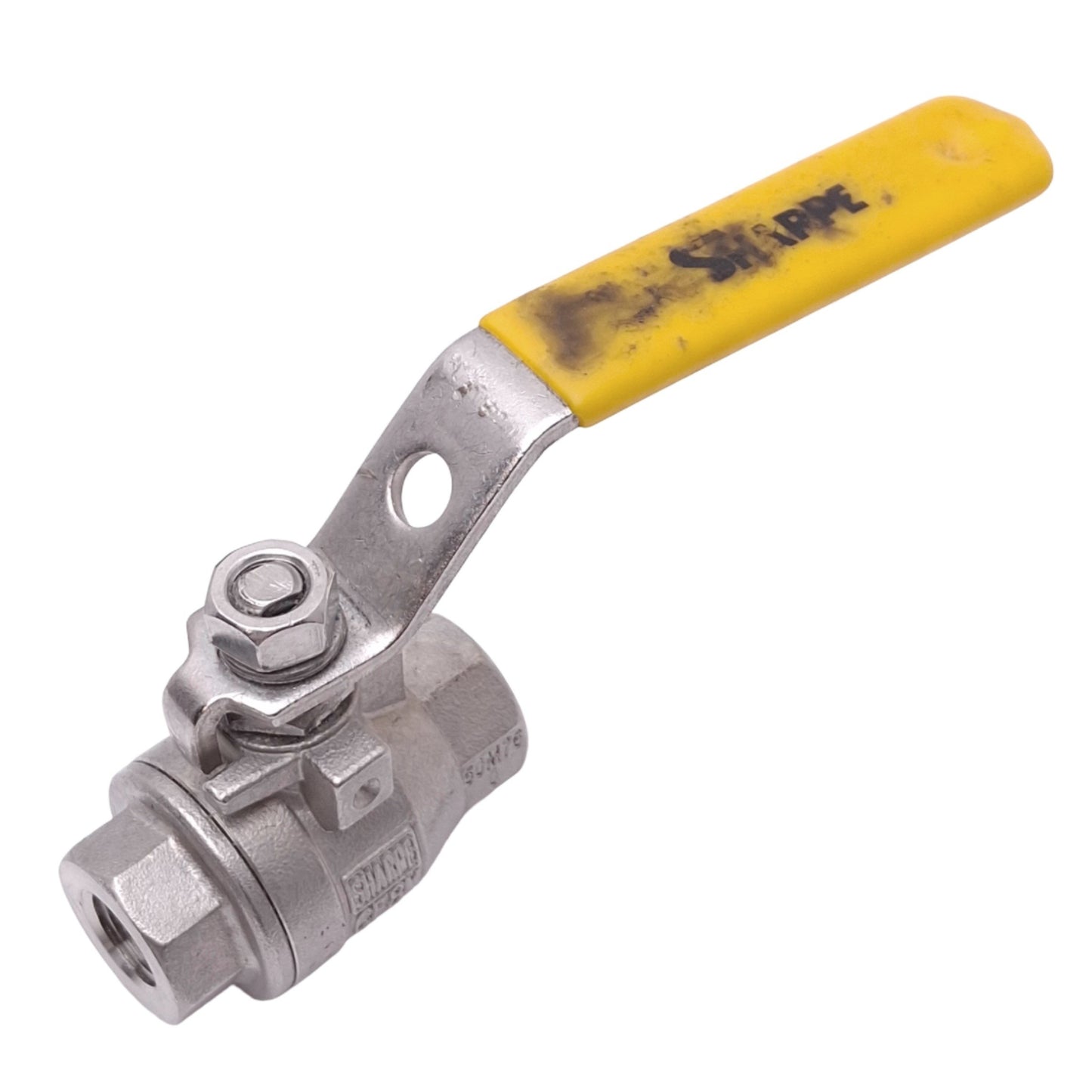 Used Sharpe CF8M 1/4" 1000 CWP 50M760 Manual Ball Valve, 1/4in NPT, 1000psi Max