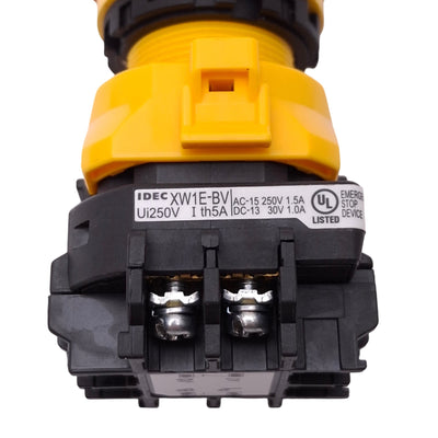 New IDEC XW1E-BV402MFR Push/Twist E-Stop Switch, ø22mm, 2NC, 250VAC 1.5A Max