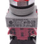 Used IDEC AVLW49902D-R-24V Red Illuminated Push/Twist E-Stop Switch, ø22mm, 2NC 1NO