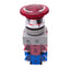 Used IDEC AVLW49902D-R-24V Red Illuminated Push/Twist E-Stop Switch, ø22mm, 2NC 1NO