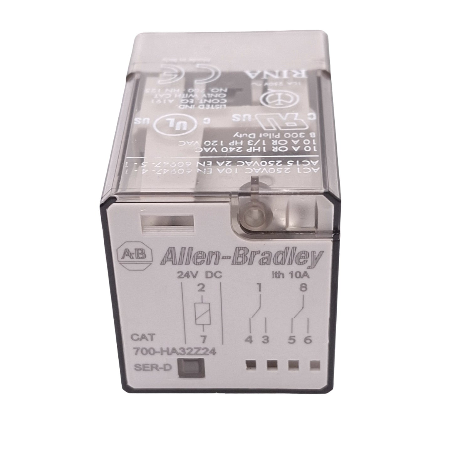 Used Allen Bradley 700-HA32Z24 D Plug-In Relay, DPDT, 8-Pin, 10A Max, 24VDC Coil