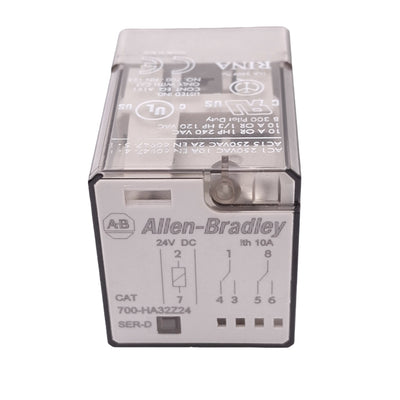 Used Allen Bradley 700-HA32Z24 D Plug-In Relay, DPDT, 8-Pin, 10A Max, 24VDC Coil
