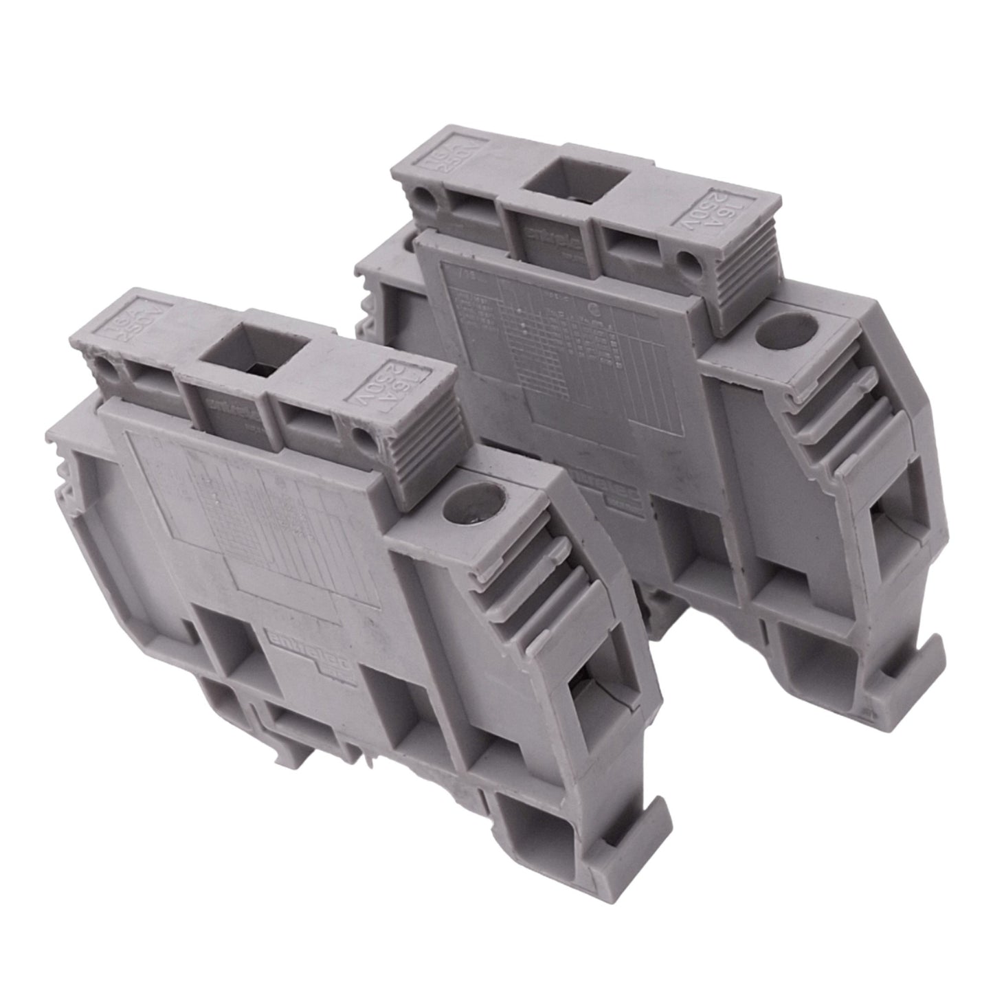 Used Lot of 2 Entrelec M10/16.SF Terminal Block Fuse Holders, 6.3x32mm, 1-Pole, 16A