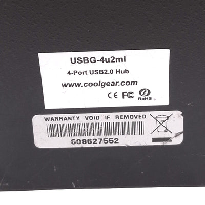 Used Coolgear USBG-4u2ml Powered USB Hub w/ Status LEDs, 4-Port USB, 7-24VDC