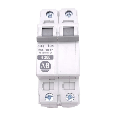 Used Allen Bradley 1492-CB2H300 Circuit Breaker, 2-Pole, 30A 10hp, 480Y/277VAC Max