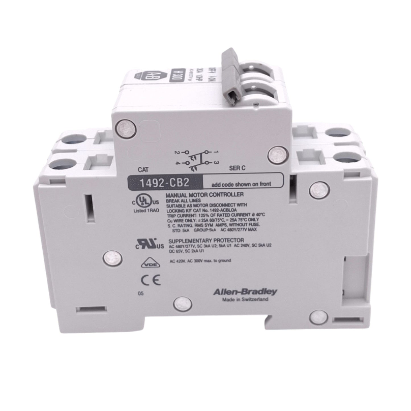 Used Allen Bradley 1492-CB2H300 Circuit Breaker, 2-Pole, 30A 10hp, 480Y/277VAC Max