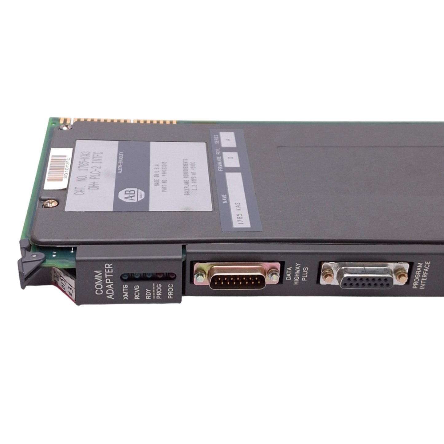 Used Allen Bradley 1785-KA3 Rev D PLC-2 Communication Adapter Module, 5VDC 1.2A