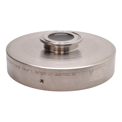 New – Open box Metaclamp 1" Sanitary Sight Glass Window For USL08 Spot Light, 1in Tri-Clamp